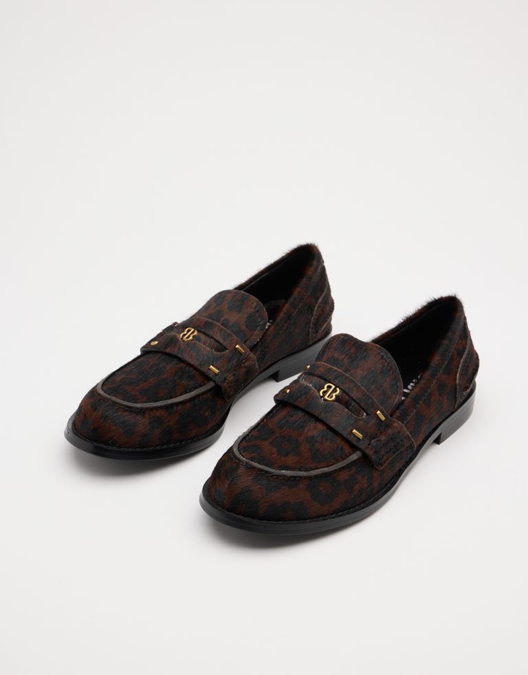 נעלי נשים - Bibi lou - נעלי מוקסין עם הדפס DALIA - נמר1