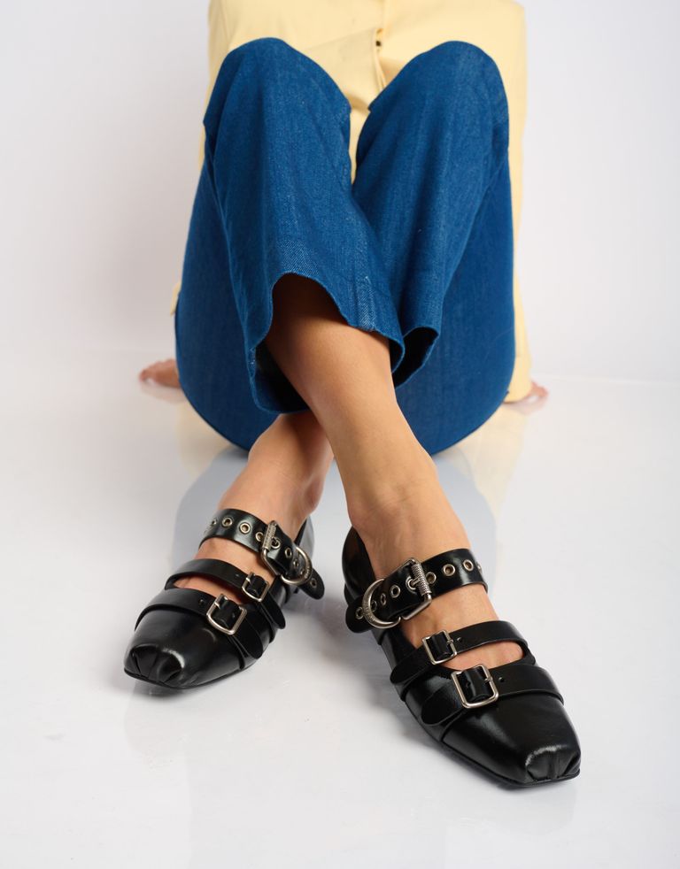 נעלי נשים - Bibi lou - נעלי סירה  שטוחות AGAVE - שחור1