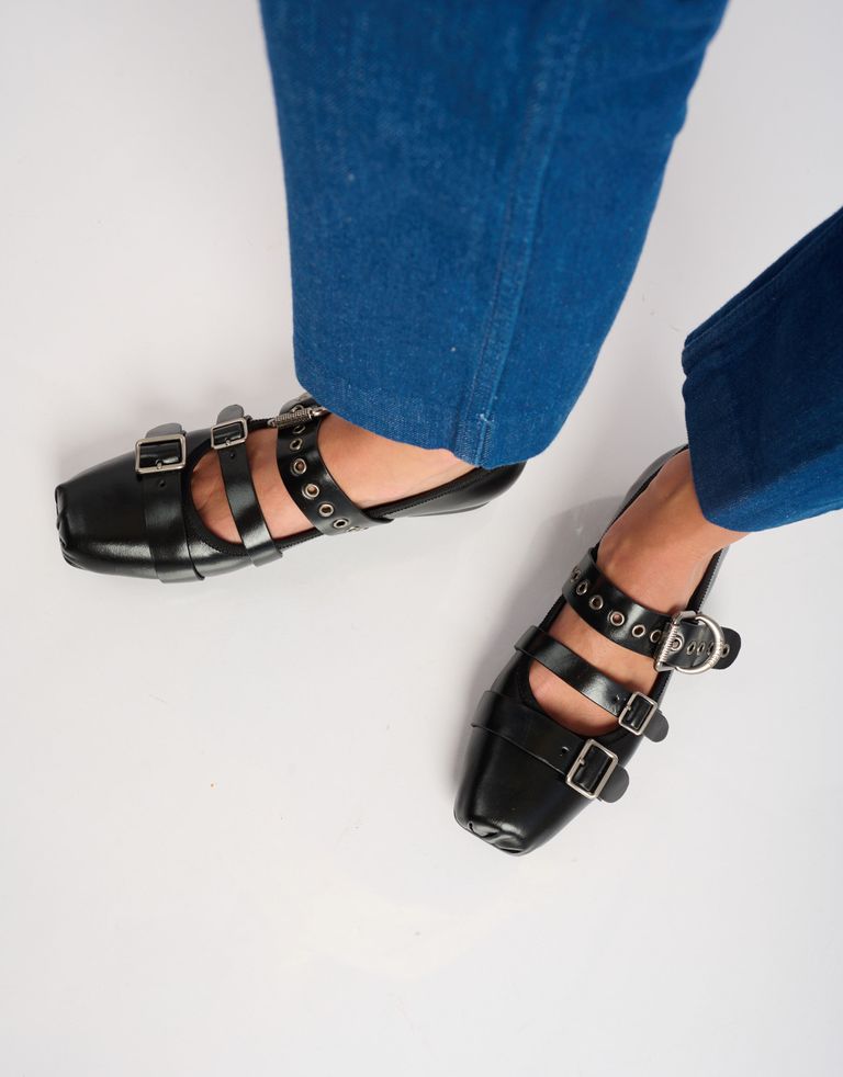 נעלי נשים - Bibi lou - נעלי סירה  שטוחות AGAVE - שחור2