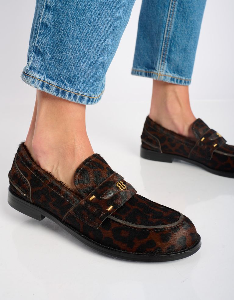 נעלי נשים - Bibi lou - נעלי מוקסין עם הדפס DALIA - נמר3