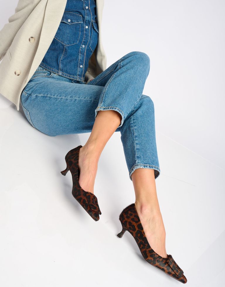 נעלי נשים - Bibi lou - נעלי עקב עם הדפס BONNIE - נמר1