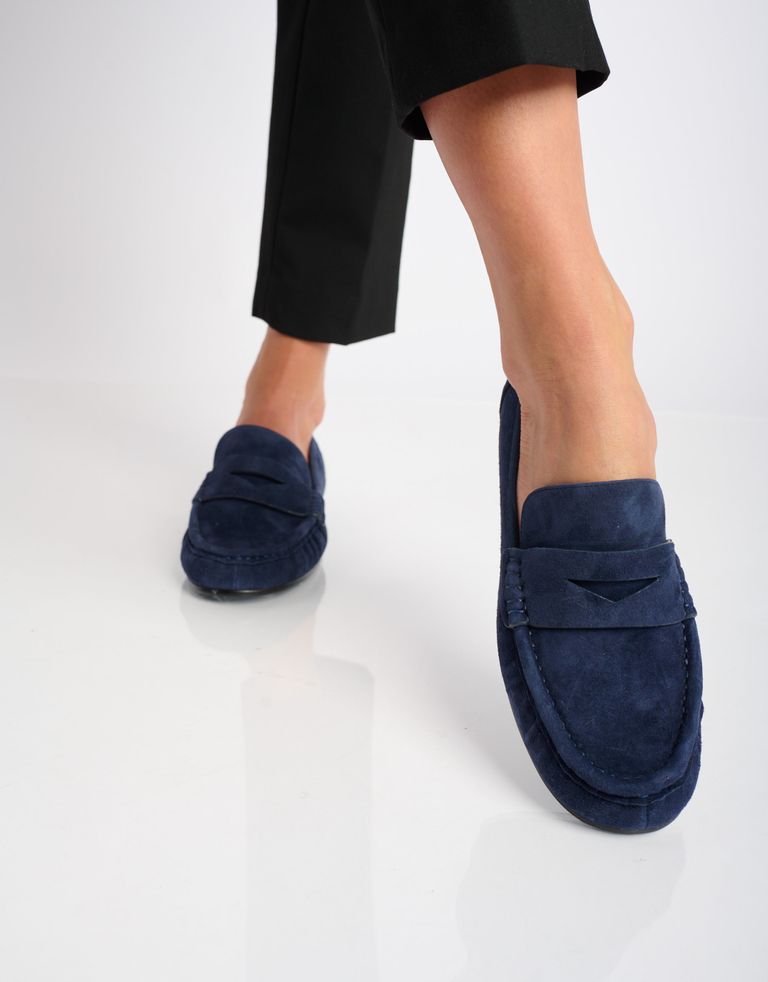 נעלי נשים - Bibi lou - נעלי מוקסין זמש LYRA - כחול1