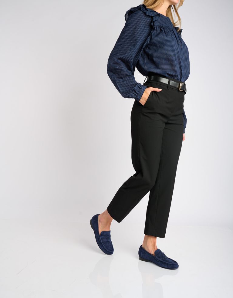 נעלי נשים - Bibi lou - נעלי מוקסין זמש LYRA - כחול2