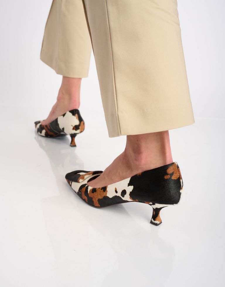 נעלי נשים - Bibi lou - נעלי עקב עם הדפס BONNIE - לבן   חום3