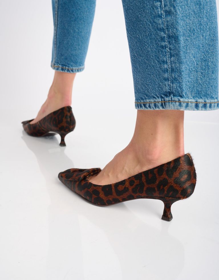 נעלי נשים - Bibi lou - נעלי עקב עם הדפס BONNIE - נמר4