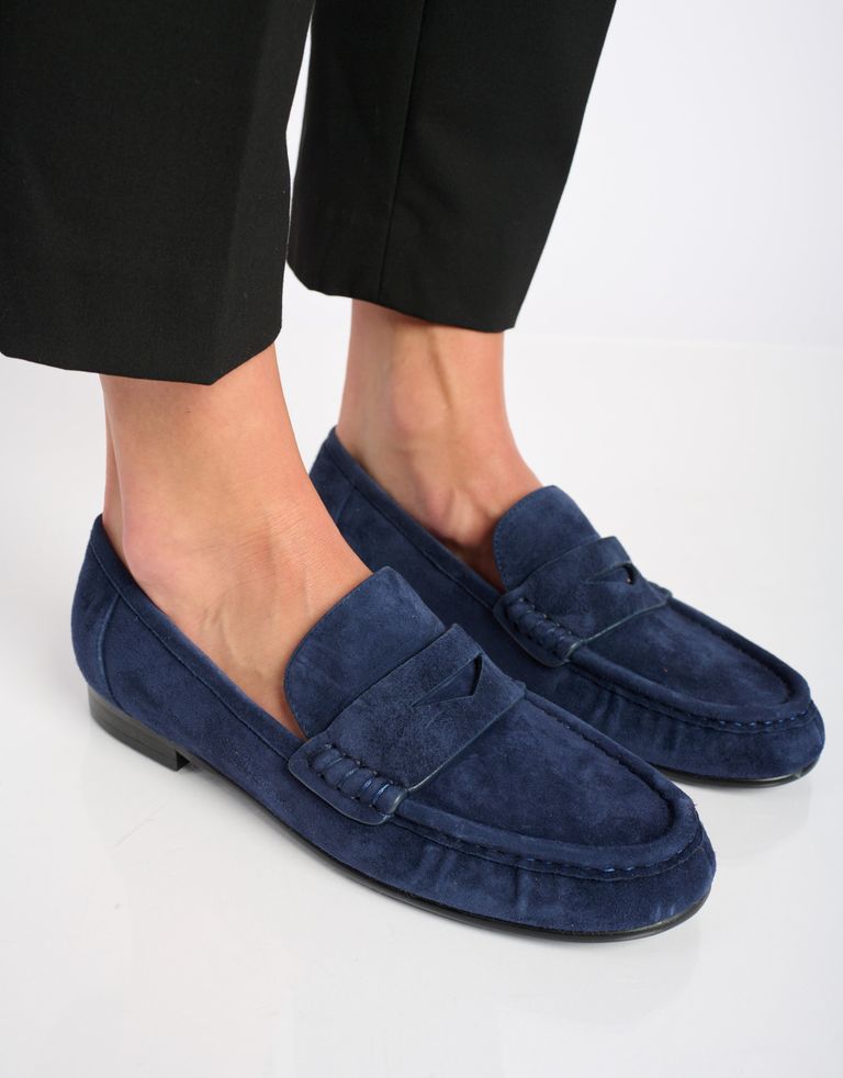 נעלי נשים - Bibi lou - נעלי מוקסין זמש LYRA - כחול3