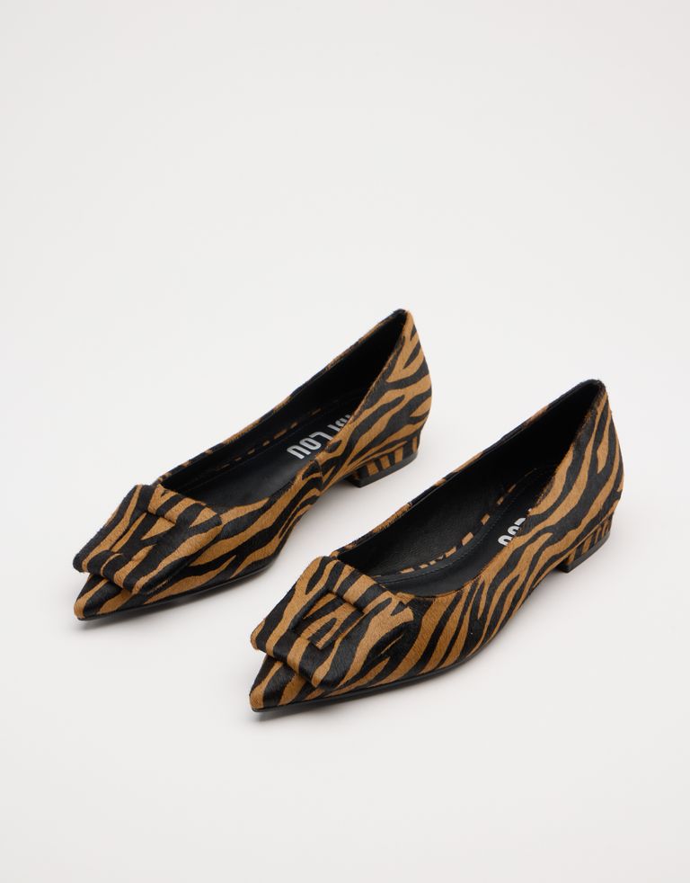 נעלי נשים -  - נעלי סירה עם הדפס BONNIE - זברה3