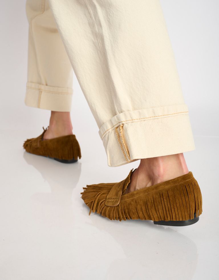 נעלי נשים -  - נעלי מוקסין MIZAR - קאמל4