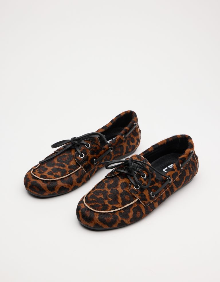 נעלי נשים -  - נעלי מוקסין עם הדפס TANA - נמר4