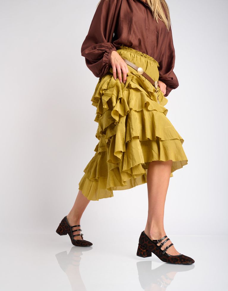 נעלי נשים -  - נעלי סירה עם הדפס CARDIFF - נמר2