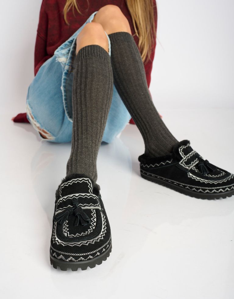 נעלי נשים -  - כפכפי זמש MERAK - שחור3