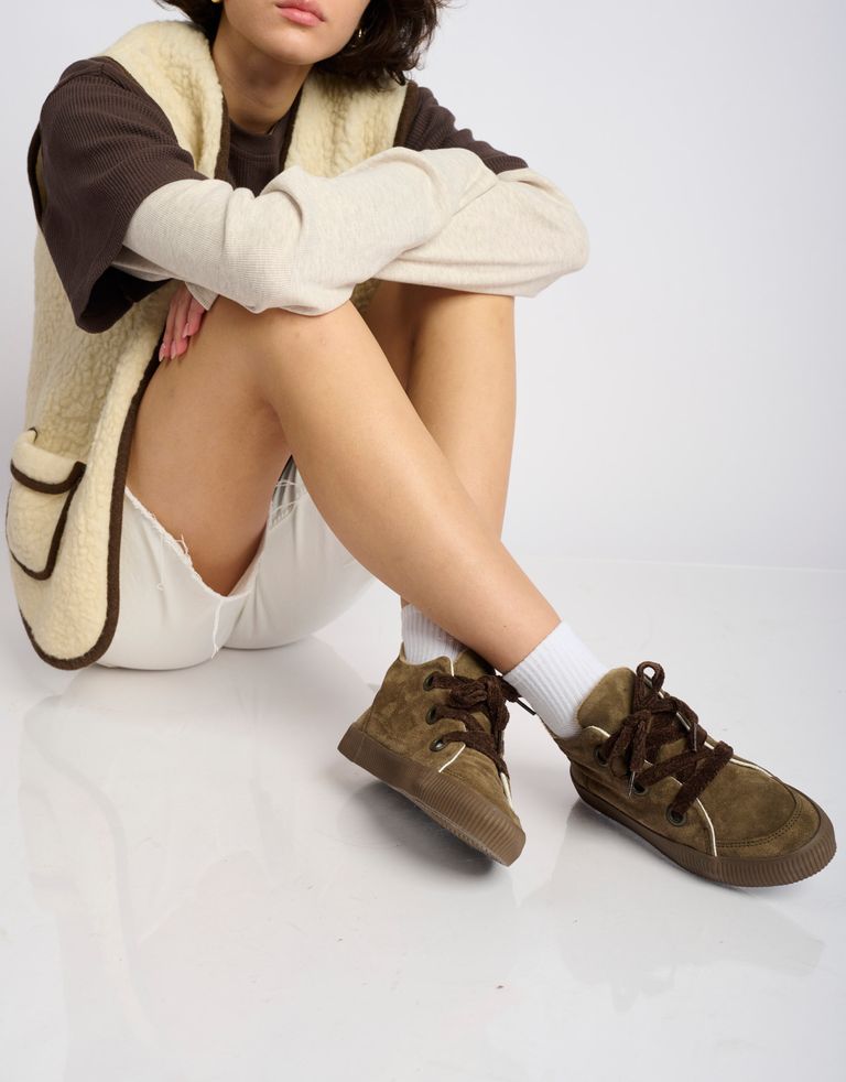 נעלי נשים - Aro - מגפונים עם שרוכים NOELLE - חום1