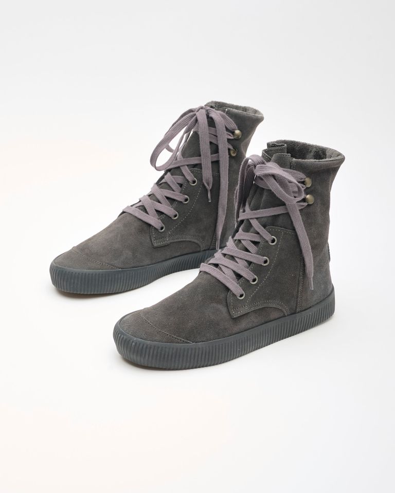 נעלי נשים - Aro - מגפוני זמש  שרוכים NOELLE - אפור2