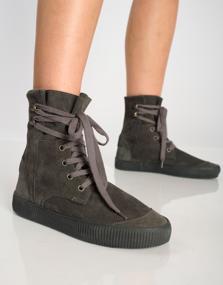 נעלי נשים - Aro - מגפוני זמש  שרוכים NOELLE - אפור3