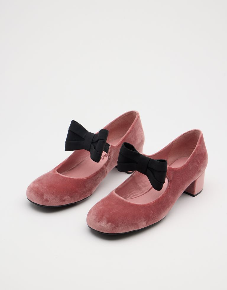 נעלי נשים - Jeffrey Campbell - נעלי בובה מקטיפה CLASSY B - ורוד2