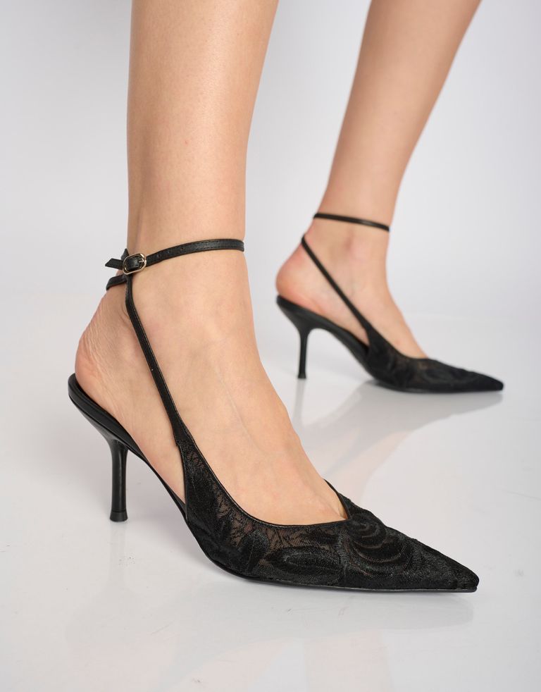 נעלי נשים - Jeffrey Campbell - נעלי סירה תחרה EXEC-L - שחור4