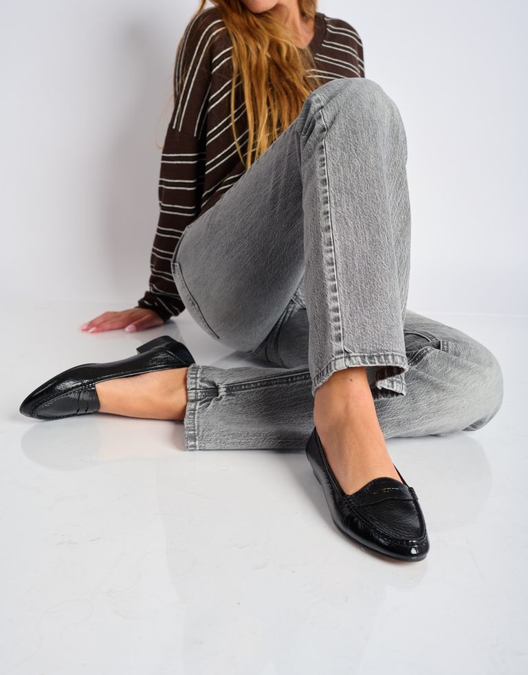 נעלי נשים - Jeffrey Campbell - מוקסינים מעור OLD SOUL - שחור1