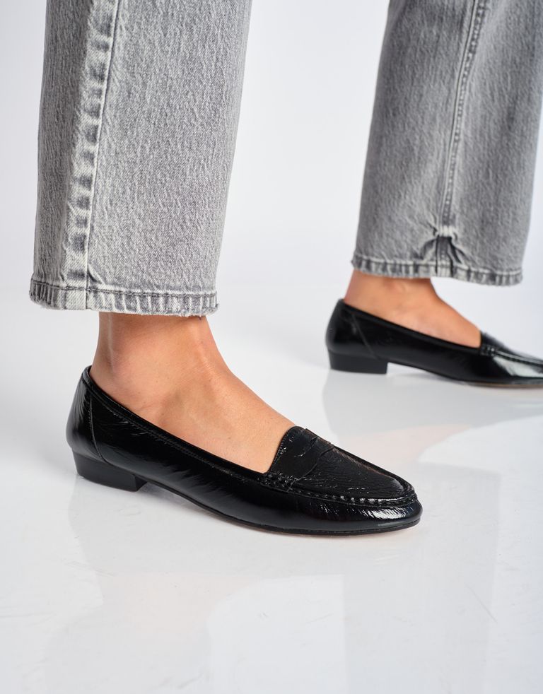 נעלי נשים - Jeffrey Campbell - מוקסינים מעור OLD SOUL - שחור2