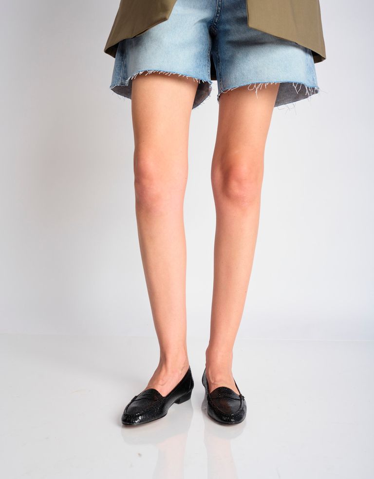 נעלי נשים - Jeffrey Campbell - מוקסינים OLD SOUL SNAKE - שחור3