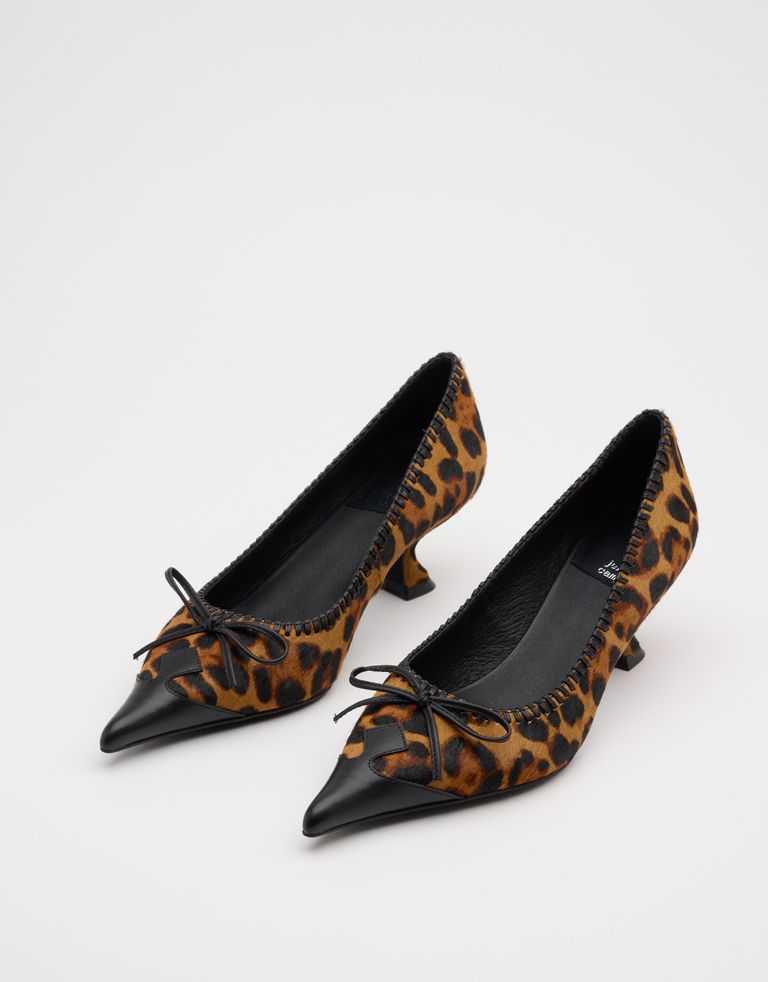 נעלי נשים - Jeffrey Campbell - נעלי סירה עם עקב TORPEDO - נמר2