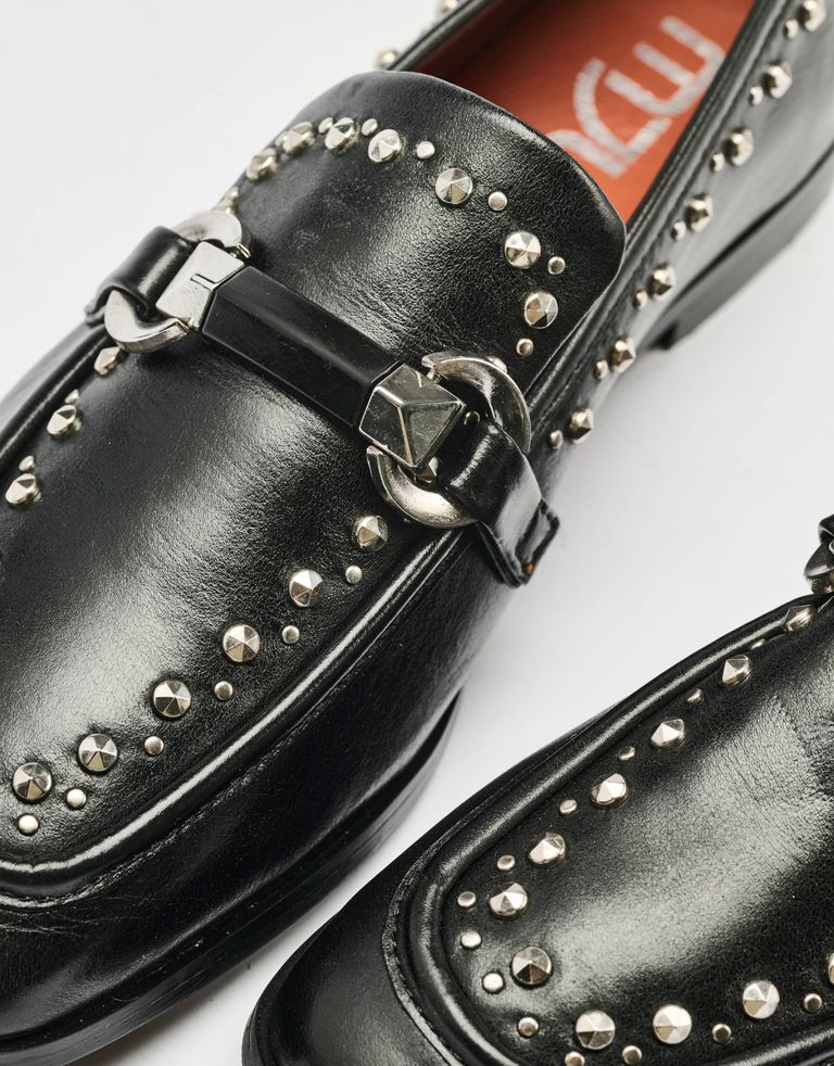 נעלי נשים - Mjus - מוקסינים VOLTERRA  ניטים - שחור4