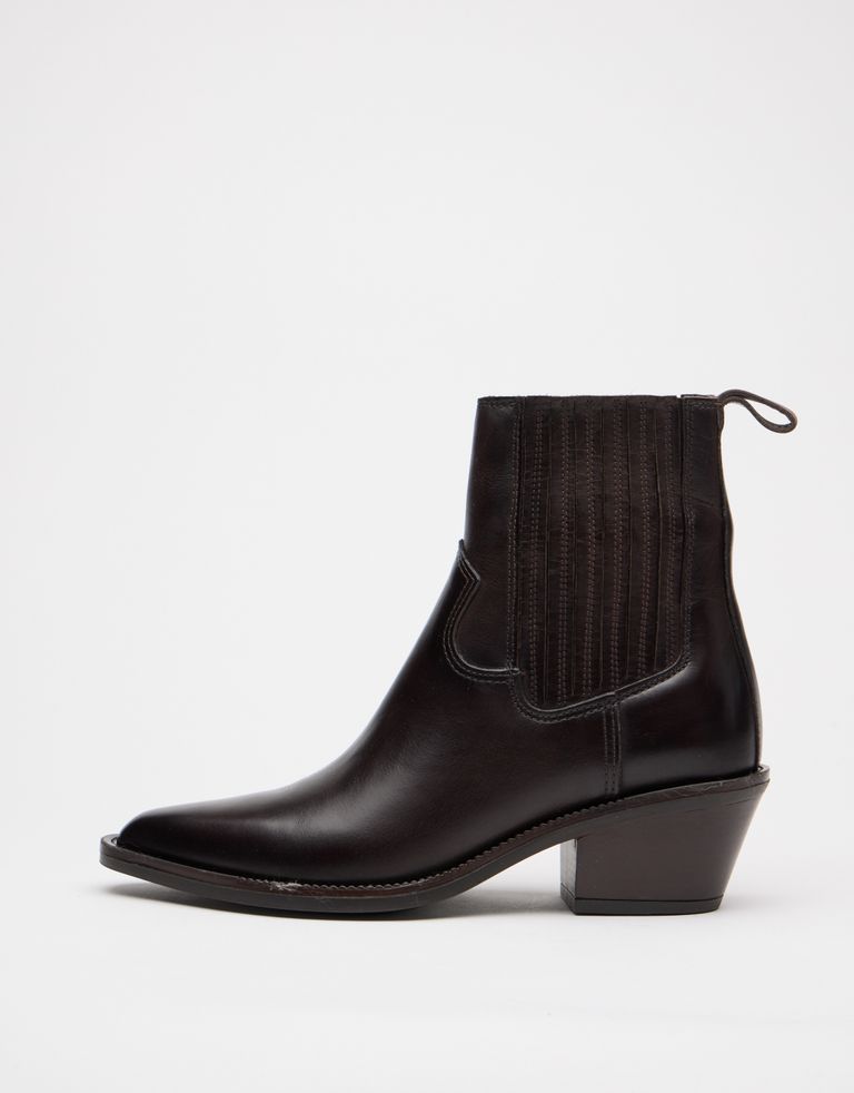 נעלי נשים - Mjus - מגפוני עור TERESA - חום כהה3