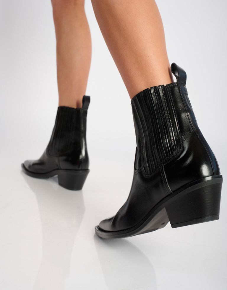 נעלי נשים - Mjus - מגפוני עור TERESA - שחור3