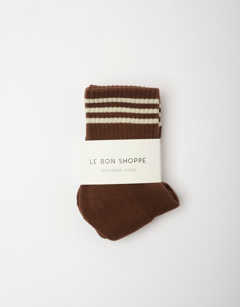 נעלי נשים - Le Bon Shoppe - גרביים GIRLFRIEND - חום1