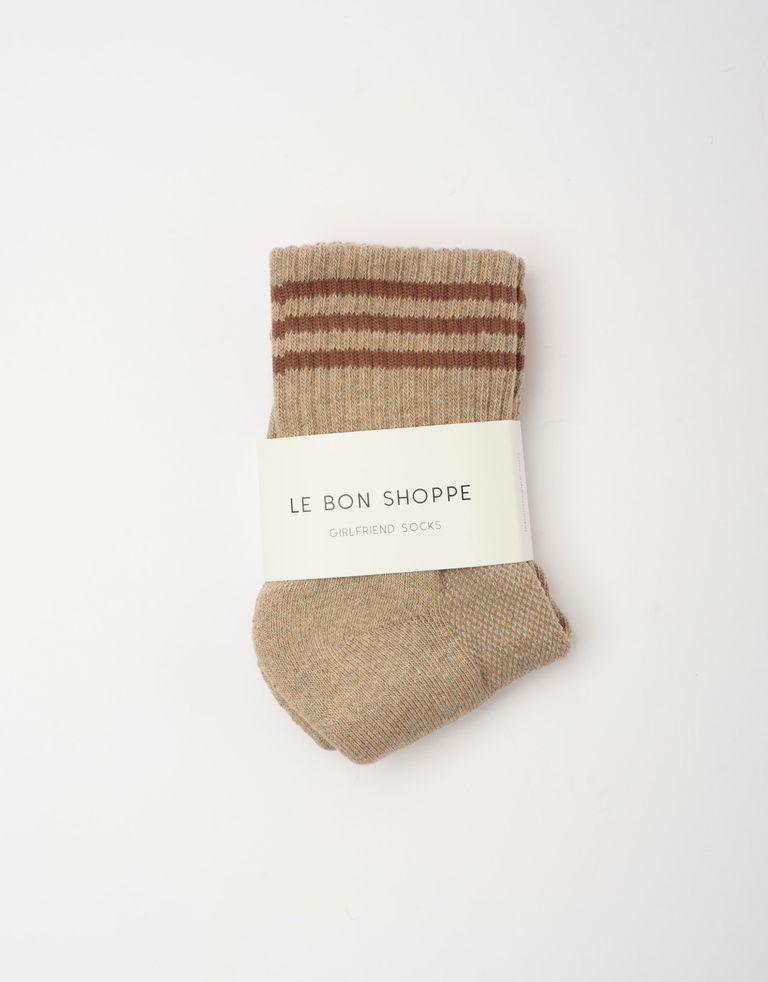 נעלי נשים - Le Bon Shoppe - גרביים GIRLFRIEND - חום בהיר3