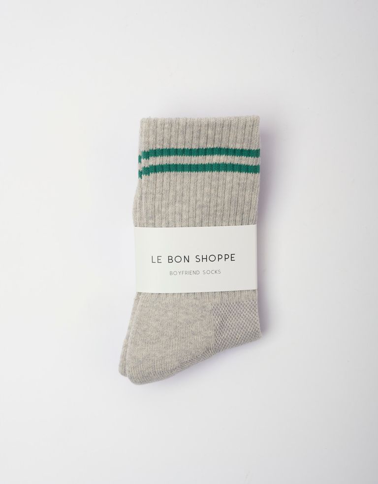 נעלי נשים - Le Bon Shoppe - גרביים BOYFRIEND - אפור בהיר1