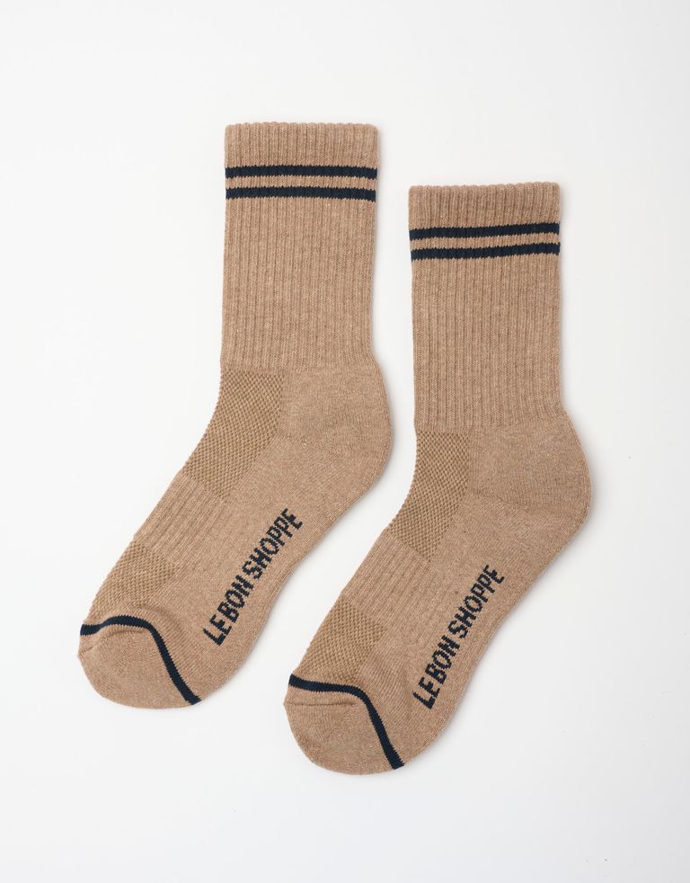 נעלי נשים - Le Bon Shoppe - גרביים BOYFRIEND - חום4