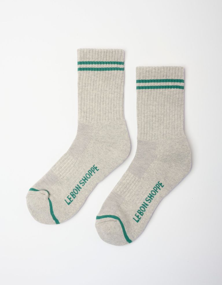 נעלי נשים - Le Bon Shoppe - גרביים BOYFRIEND - אפור בהיר3