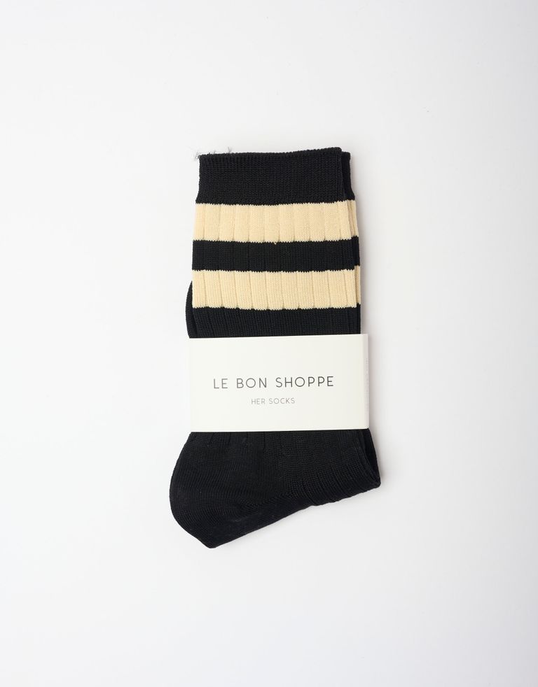 נעלי נשים - Le Bon Shoppe - גרביים HER VARSITY - שחור1