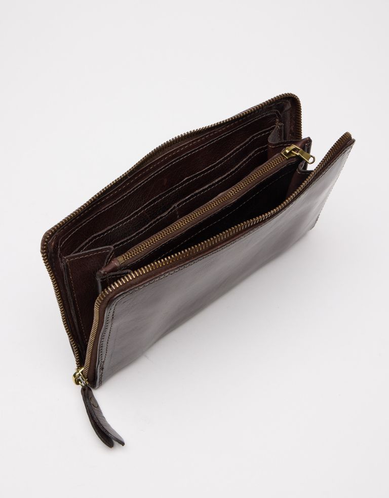 נעלי נשים - A.S. 98 - ארנק עור מלבני גדול - חום כהה1