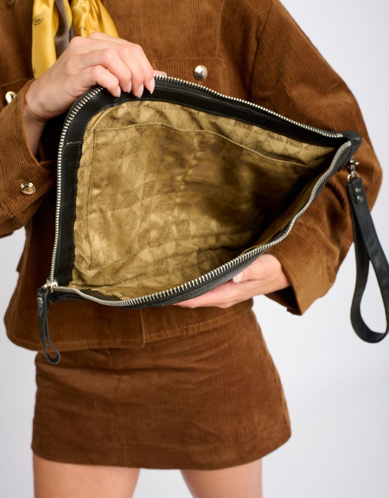 נעלי נשים - A.S. 98 - תיק קלאץ' עם רצועה ROMA - שחור4