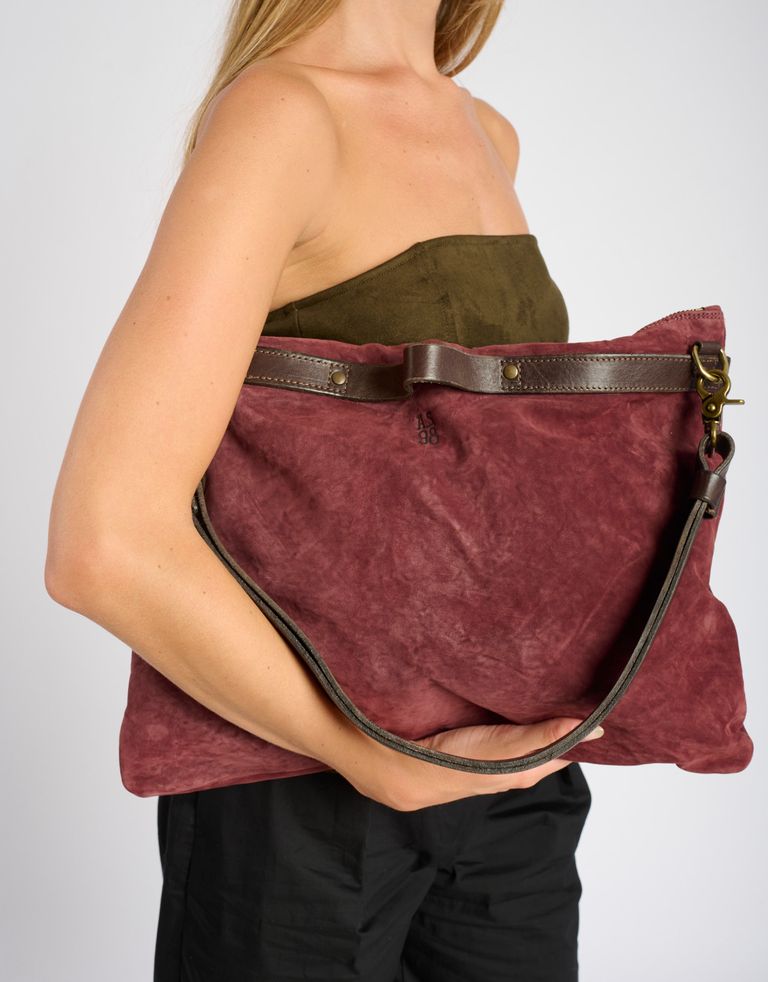 נעלי נשים - A.S. 98 - תיק לולאות מזמש MILANA - בורדו1