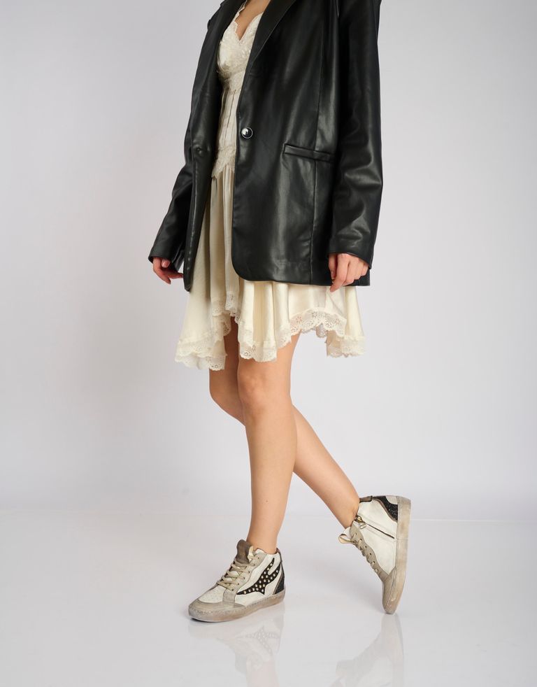 נעלי נשים - A.S. 98 - סניקרס גבוהות GOBACK - לבן   אפור4