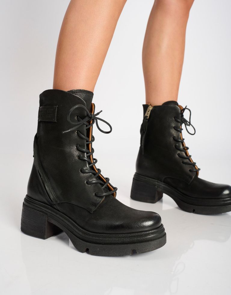 נעלי נשים - A.S. 98 - מגפיים עם שרוכים EASY - שחור3