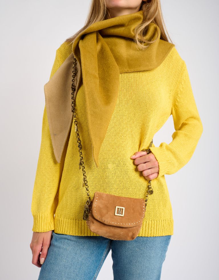 נעלי נשים - A.S. 98 - MAGGIA תיק ארנק קטן מזמש - קאמל3