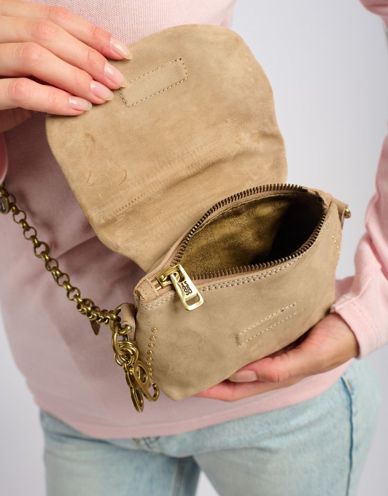 נעלי נשים - A.S. 98 - MAGGIA תיק ארנק קטן מזמש - בז'4