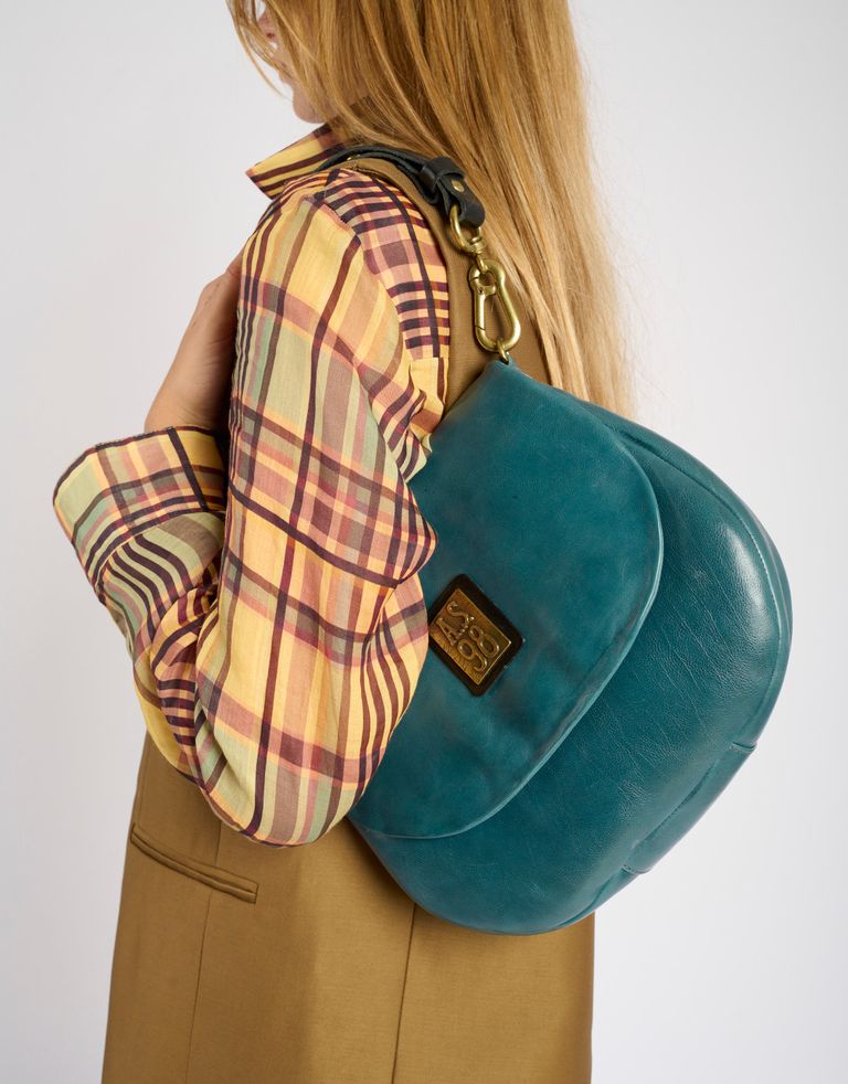 נעלי נשים - A.S. 98 - תיק צד מעור CARLOTTA - פטרול1