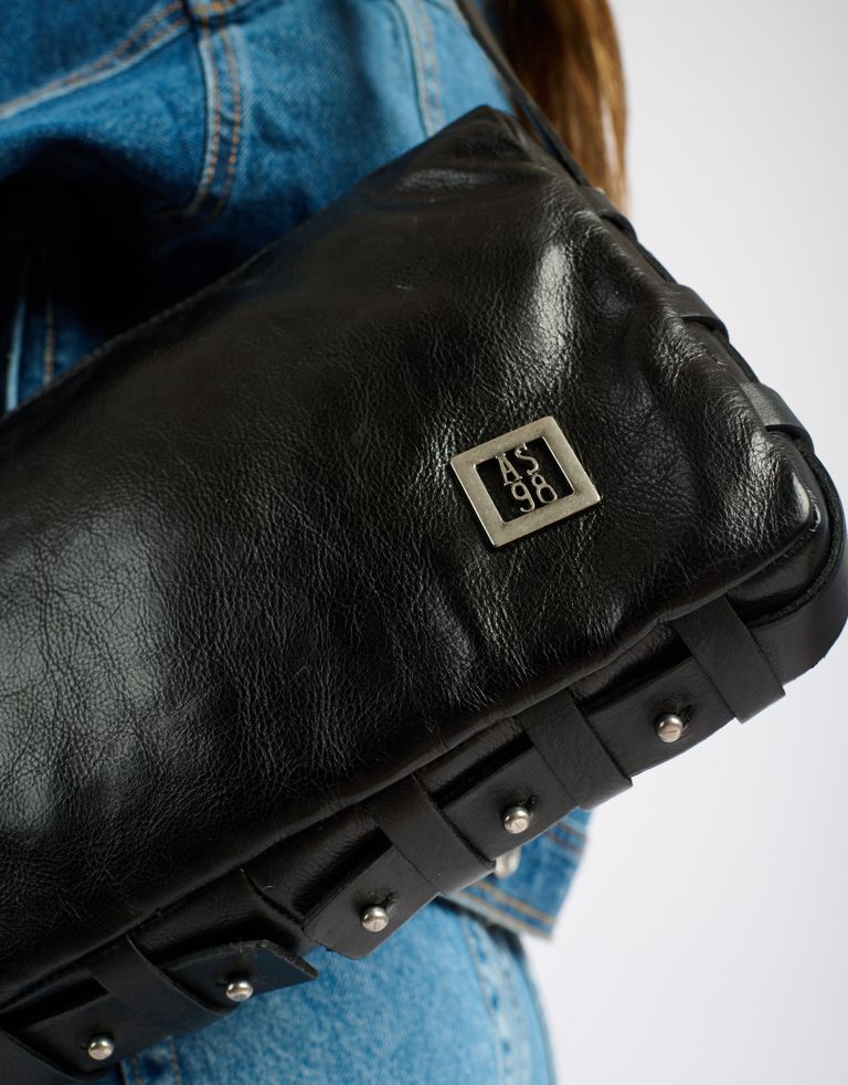 נעלי נשים - A.S. 98 - תיק צד מעור DONNA - שחור2