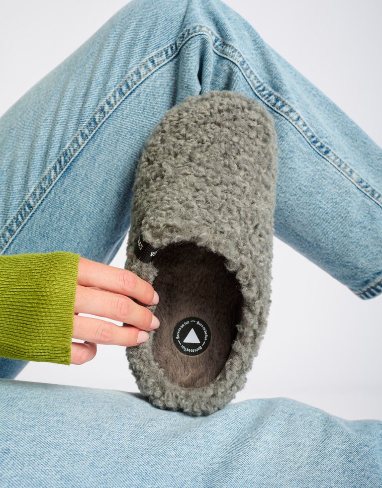 נעלי נשים - Verbenas - נעלי בית YORK CURLY - אפור1