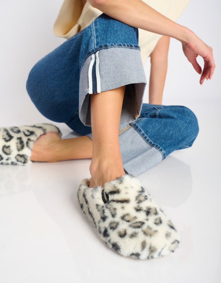 נעלי נשים - Verbenas - נעלי בית מנומרות YORK FUR - אופוויט1