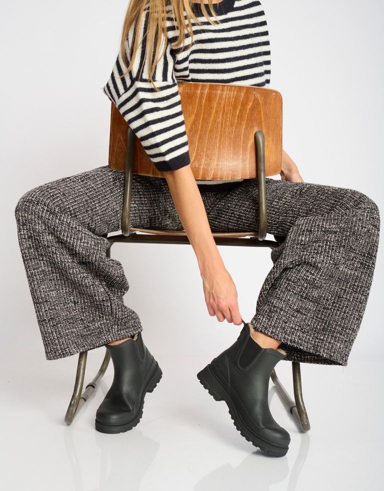 נעלי נשים - Verbenas - מגפוני גומי עם פרווה LUA - שחור2