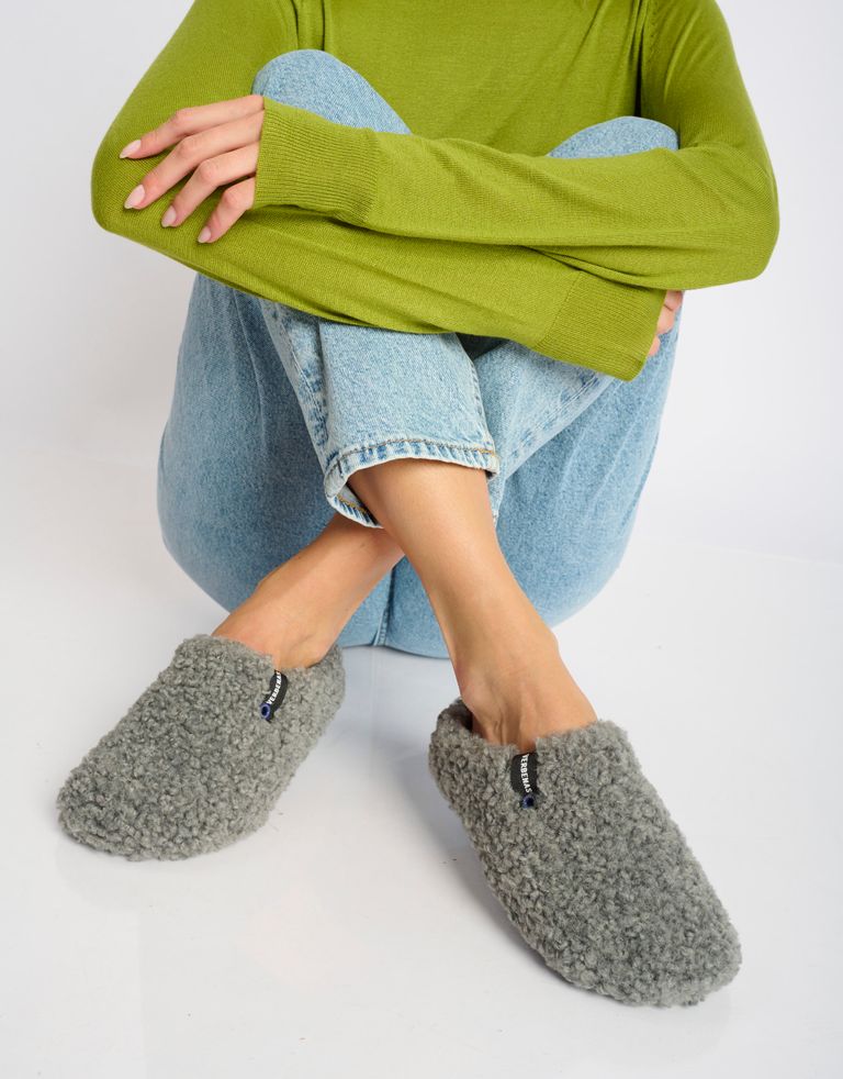 נעלי נשים - Verbenas - נעלי בית YORK CURLY - אפור2