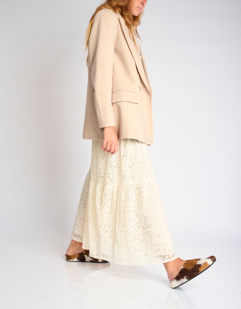 נעלי נשים - Jeffrey Campbell - כפכפי פרווה CONTENT - לבן   חום4