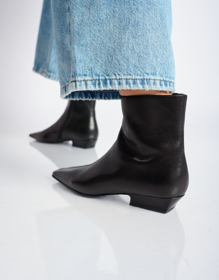 נעלי נשים - Jeffrey Campbell - מגפוני עור ICHABOD - שחור1