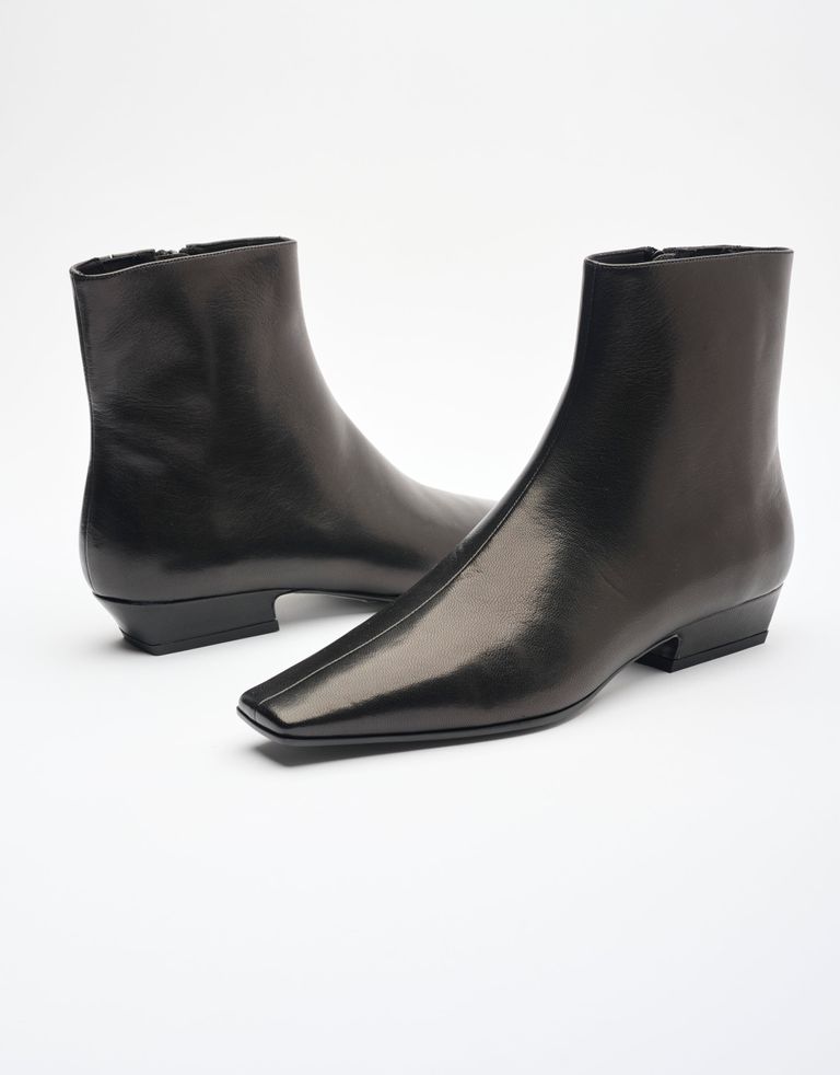 נעלי נשים - Jeffrey Campbell - מגפוני עור ICHABOD - שחור4