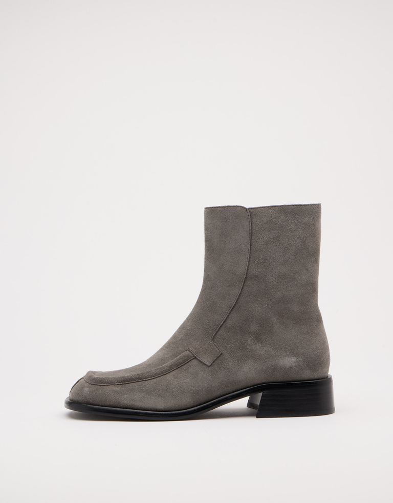 נעלי נשים - Jeffrey Campbell - מגפונים שטוחים מזמש  ODET - אפור3